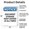 Signmission Document Storage Keep Locked At, 12 in W x Rectangle, Plastic OS-2PACK-NS-P-1218-V-11426 - alternate 2